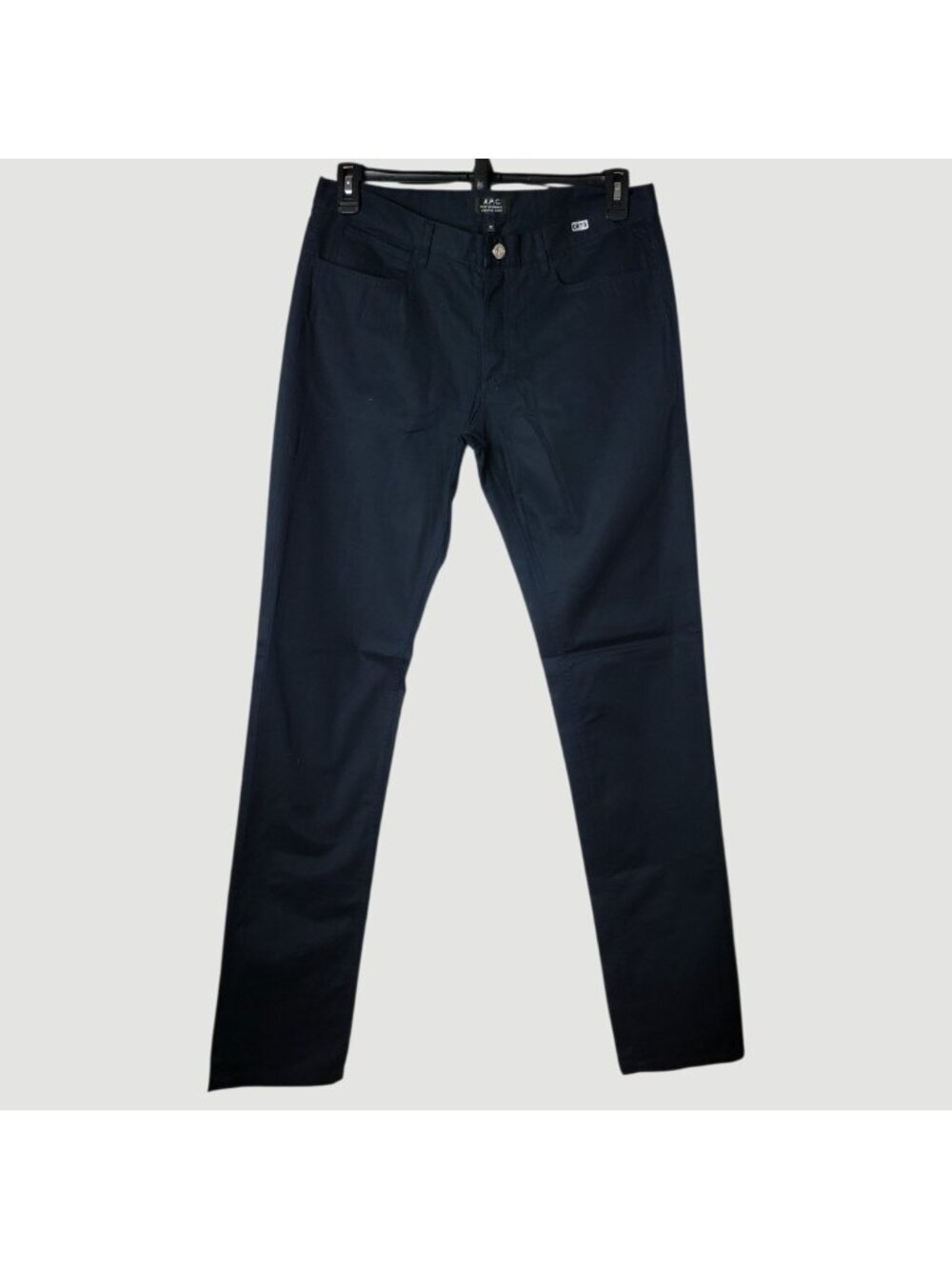 A.P.C. Men's Dark Navy Slim Straight Cotton Twill Chino Pants Size 32